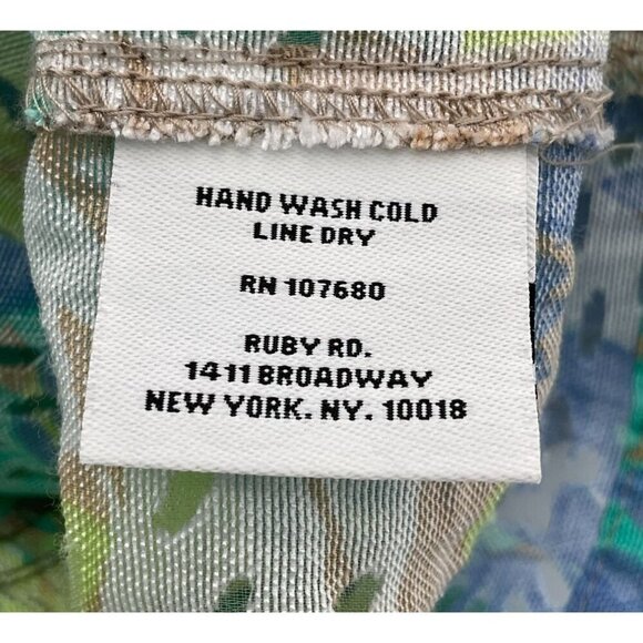 Ruby Road Floral Burnout Shacket Short Tab Sleeves Abalone Buttons Pockets 10P - Picture 8 of 9